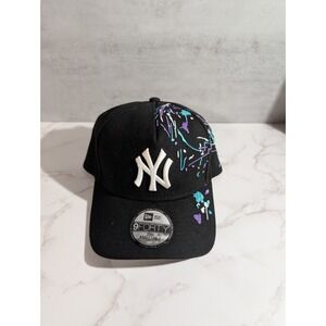 New York Yankees x New Era MLB Splatter Color 59Fifty Hat‎ Snapback Black Rare